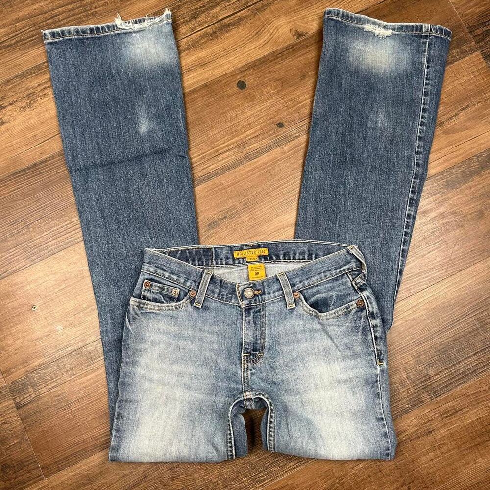 2000s y2k Hollister Co. Low Rise Wide Leg Skinny Jeans